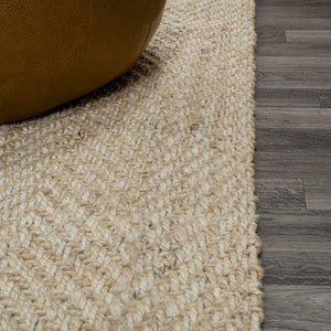HomeRoots 8' Ivory Jute Handmade Runner Rug - Artisan-Made, Durable, and Stylish for Hallways & Entryways 684898