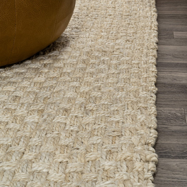HomeRoots 8' Ivory Jute Handmade Runner Rug - Elegant Natural Texture for Hallways, Entryways & Kitchens 684899