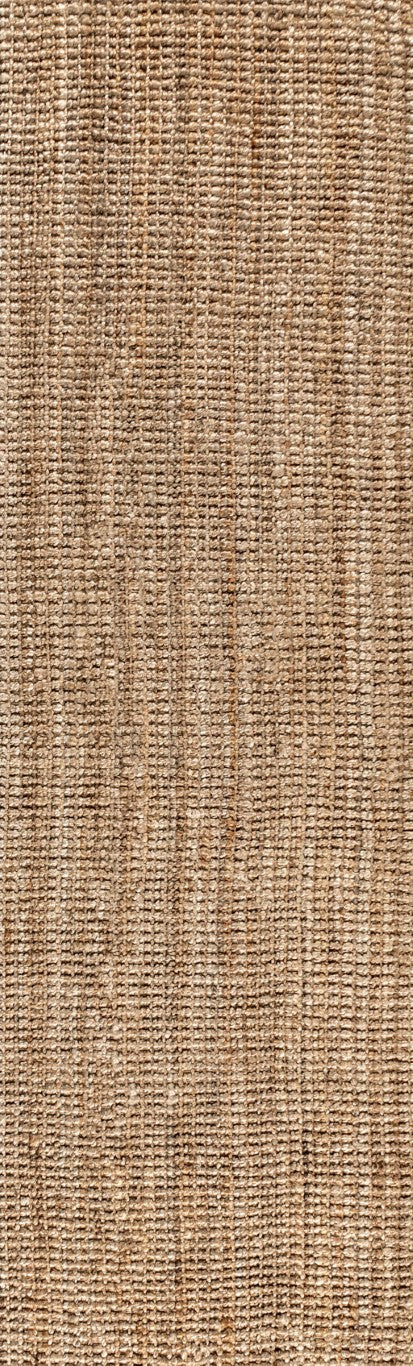 HomeRoots Handwoven Natural Jute Runner Rug Artisan Texture for Hallways Entryways and High Traffic Areas 12' 684901