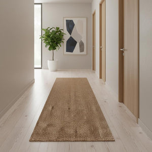 HomeRoots 14' Natural Jute Handmade Runner Rug - Elevate Your Hallways with Textured Elegance & Warmth! 684902