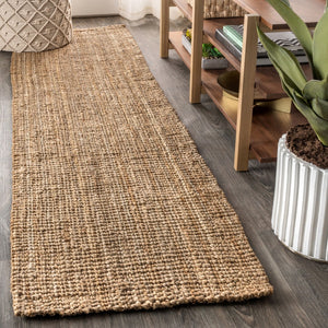 HomeRoots 14' Natural Jute Handmade Runner Rug - Elevate Your Hallways with Textured Elegance & Warmth! 684902