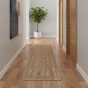 HomeRoots 16' Natural Jute Handmade Runner Rug – Perfect for Hallways, Entryways, & High-Traffic Areas! 684903