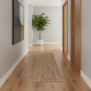 HomeRoots 18' Natural Jute Handmade Runner Rug – Eco-Friendly, Durable, and Perfect for Hallways and Entryways 684904