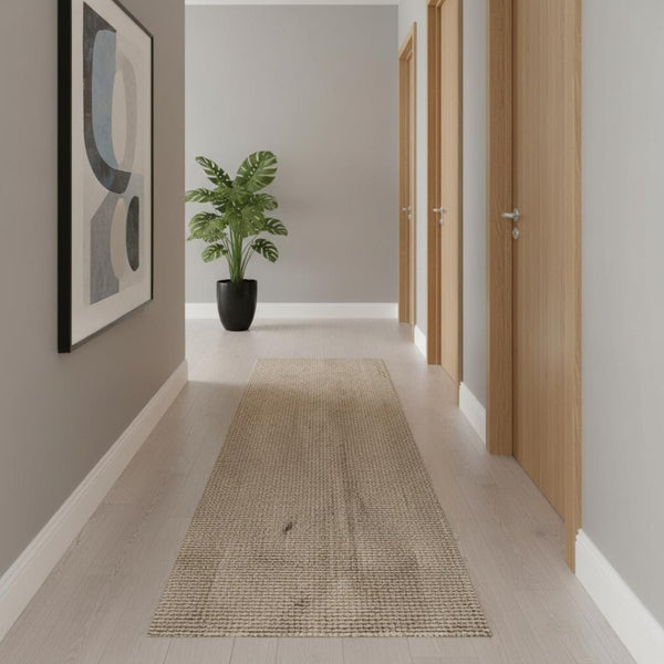 HomeRoots 12' Jute Handmade Runner Rug - Eco-Friendly, Durable, and Stylish for Hallways, Entryways & More! 684907