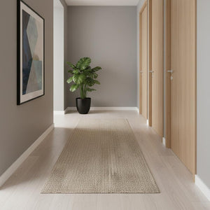 HomeRoots 20' Jute Handmade Runner Rug - Eco-Friendly, Textured Floor Accent for Hallways & Entryways, Easy Care 684911