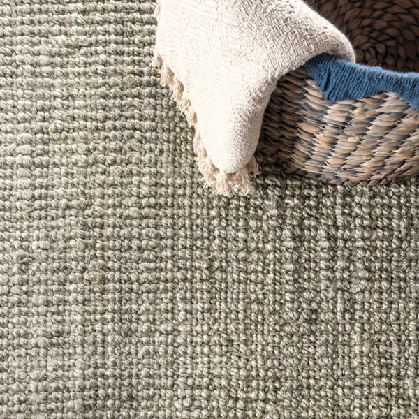 HomeRoots 14' Gray Jute Handmade Runner Rug - Eco-Friendly, Textured, Durable Design for Hallways & Entryways 684914