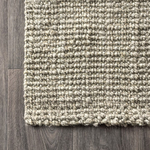 HomeRoots 14' Gray Jute Handmade Runner Rug - Eco-Friendly, Textured, Durable Design for Hallways & Entryways 684914