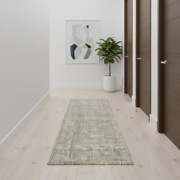 HomeRoots 14' Gray Jute Handmade Runner Rug - Eco-Friendly, Textured, Durable Design for Hallways & Entryways 684914