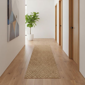 HomeRoots 12' Natural Jute Handmade Runner Rug - Eco-Friendly, Textured Accent for Hallways & Rustic Spaces 684925