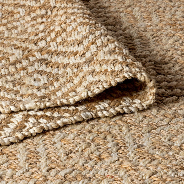 HomeRoots 12' Natural Jute Handmade Runner Rug - Eco-Friendly, Textured Accent for Hallways & Rustic Spaces 684925