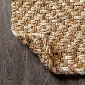 HomeRoots 12' Natural Jute Handmade Runner Rug - Eco-Friendly, Textured Accent for Hallways & Rustic Spaces 684925