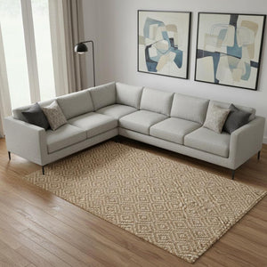 HomeRoots 6' X 9' Natural Jute Handmade Area Rug - Eco-Friendly, Durable, and Stylish for Any Home Décor Space 684926