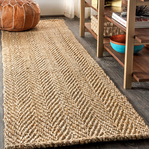 HomeRoots 10' Natural Jute Handmade Runner Rug – Durable, Artisanal Design for Hallways & Entryways, Eco-Friendly 684928