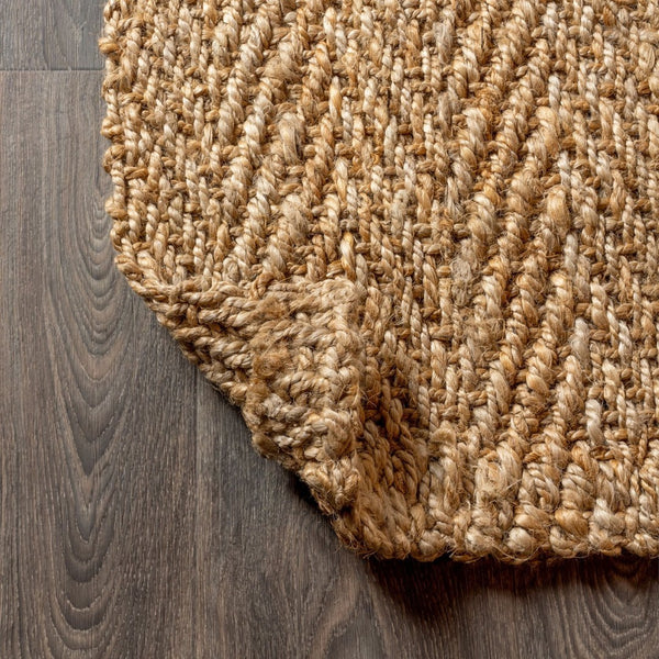 HomeRoots 10' Natural Jute Handmade Runner Rug – Durable, Artisanal Design for Hallways & Entryways, Eco-Friendly 684928