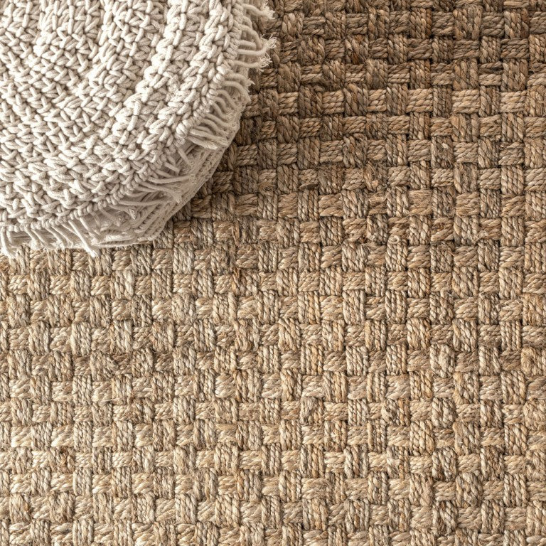 HomeRoots 12 Foot Handcrafted Natural Jute Runner Rug Eco Friendly Hallway Entryway Accent 684933