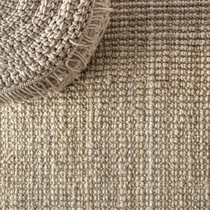 HomeRoots 10' Ivory Jute Handmade Runner Rug - Durable, Eco-Friendly, Elegant Design for Hallways & Kitchens 684936