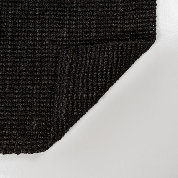 HomeRoots 8' Black Jute Handmade Runner Rug - Stylish, Durable Accent for Hallways and Narrow Spaces, Elegant Design 684940