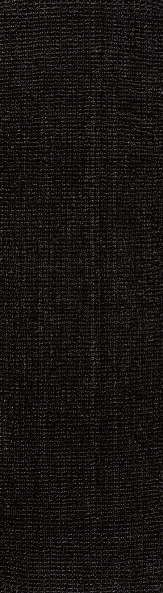 HomeRoots 8' Black Jute Handmade Runner Rug - Stylish, Durable Accent for Hallways and Narrow Spaces, Elegant Design 684940