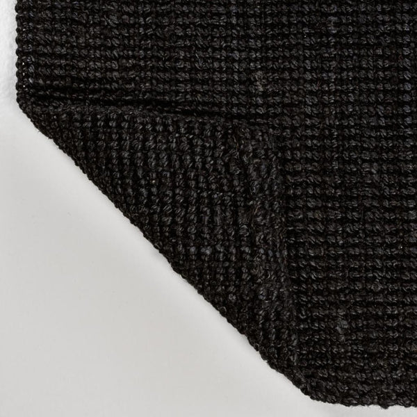 HomeRoots 8' Black Jute Handmade Runner Rug - Stylish, Durable Accent for Hallways and Narrow Spaces, Elegant Design 684940