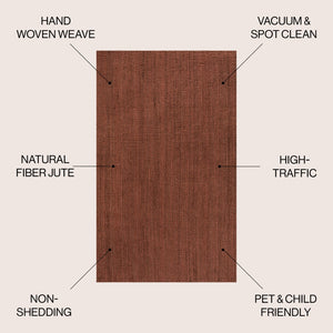 HomeRoots 3' X 5' Jute Handmade Area Rug - Natural Warmth & Durability for Modern or Rustic Spaces, Low Maintenance 684946