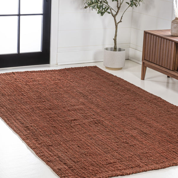 HomeRoots 4' Jute Handmade Area Rug - Natural Woven Elegance for Contemporary Spaces, Low-Maintenance Comfort 684947
