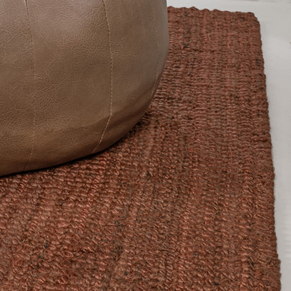 HomeRoots 4' Jute Handmade Area Rug - Natural Woven Elegance for Contemporary Spaces, Low-Maintenance Comfort 684947