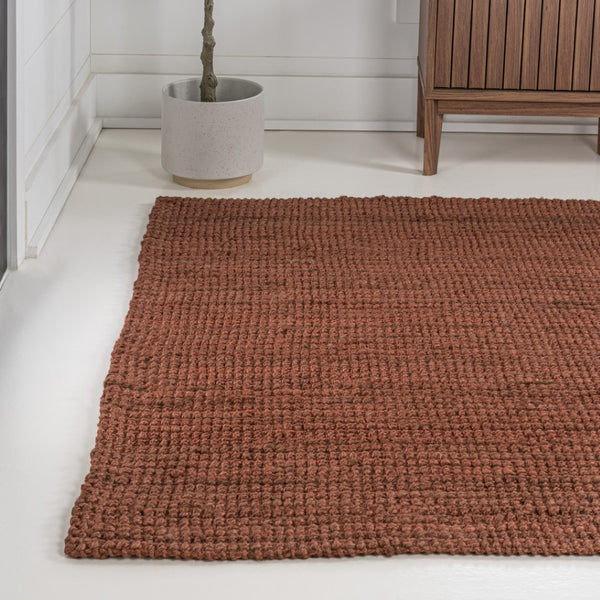 HomeRoots 4' Jute Handmade Area Rug - Natural Woven Elegance for Contemporary Spaces, Low-Maintenance Comfort 684947
