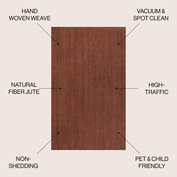 HomeRoots 8' X 10' Jute Handmade Area Rug - Eco-Friendly, Durable Design for Cozy Living Spaces and Style 684949