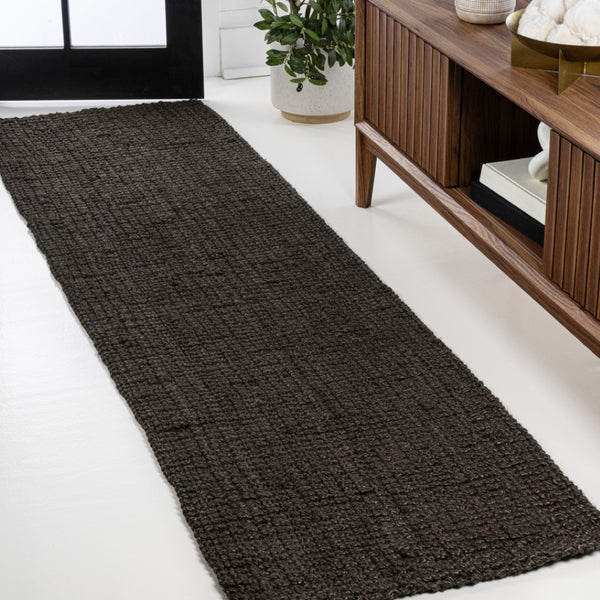 HomeRoots 8' Brown Jute Handmade Runner Rug - Rustic Charm & Modern Style for Hallways, Kitchens, and More! 684950
