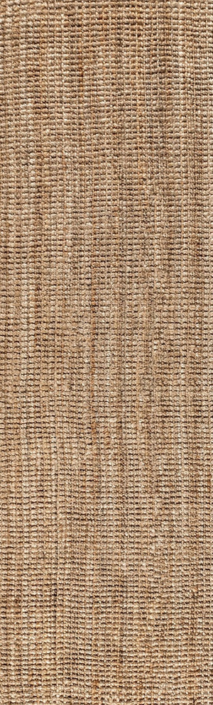 HomeRoots 8' Natural Jute Handmade Runner Rug - Elegant Textured Accent for Hallways & Narrow Spaces, Eco-Friendly 684967
