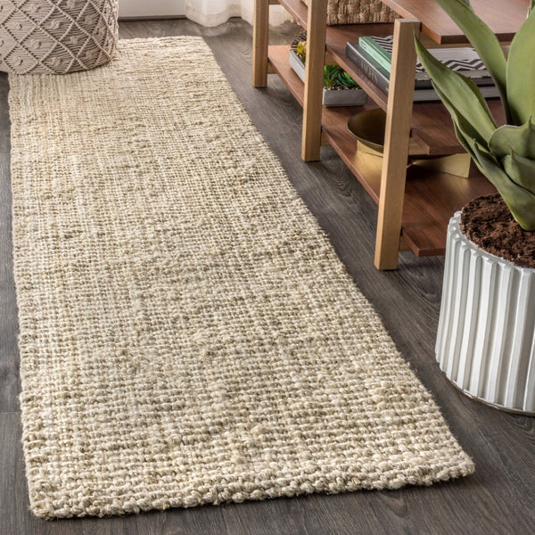HomeRoots 8' Jute Handmade Runner Rug - Natural Texture for Hallways, Entryways & Coastal Décor, Durable & Stylish 684972