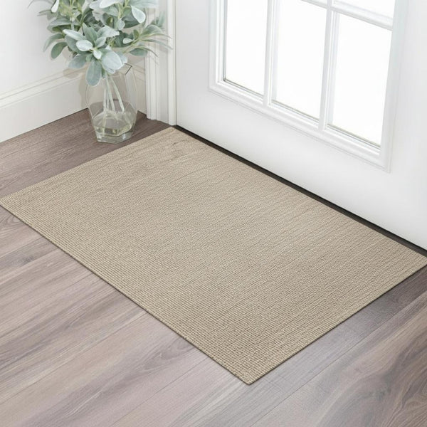 HomeRoots 3' Jute Handmade Area Rug - Versatile Natural Fiber Floor Covering for Cozy, High-Traffic Spaces 684973