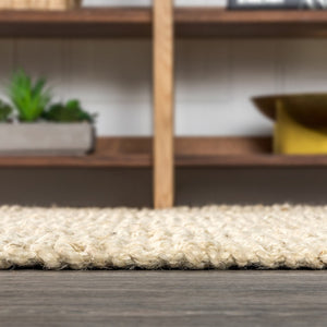 HomeRoots 3' Jute Handmade Area Rug - Versatile Natural Fiber Floor Covering for Cozy, High-Traffic Spaces 684973