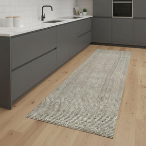 HomeRoots 8' Gray Jute Handmade Runner Rug - Elegant, Durable, Eco-Friendly Accent for Hallways & Kitchens 684977