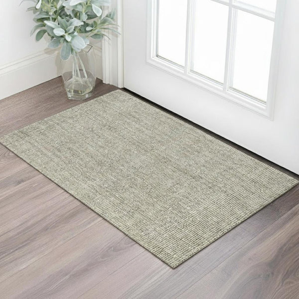 HomeRoots 3' X 5' Gray Jute Handmade Area Rug – Stylish, Durable, and Versatile for Entryways and Living Spaces 684978