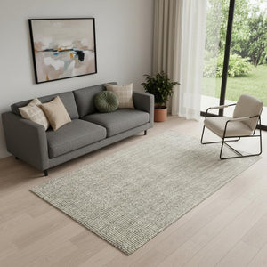 HomeRoots 5' Gray Jute Handmade Area Rug - Eco-Friendly, Soft Underfoot Comfort for Cozy Contemporary Spaces 684980