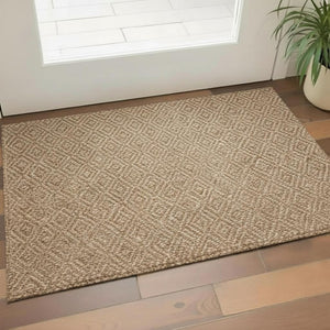 HomeRoots 3' X 5' Natural Jute Handmade Area Rug - Organic Texture for Cozy Spaces, Versatile Style & Durability 684998