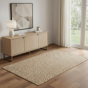 HomeRoots 4' X 6' Natural Jute Handmade Area Rug - Durable, Eco-Friendly, and Perfect for Any Home Decor Style 684999