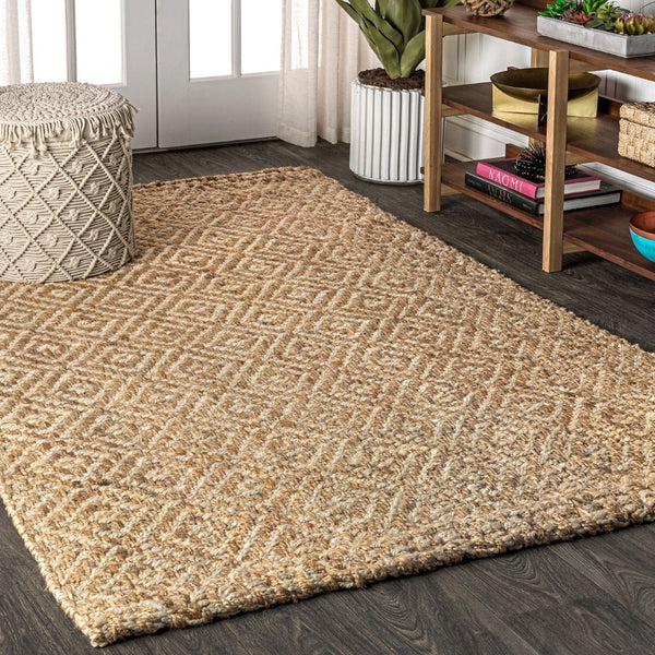 HomeRoots 4' X 6' Natural Jute Handmade Area Rug - Durable, Eco-Friendly, and Perfect for Any Home Decor Style 684999