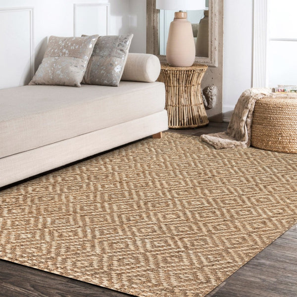 HomeRoots 4' X 6' Natural Jute Handmade Area Rug - Durable, Eco-Friendly, and Perfect for Any Home Decor Style 684999