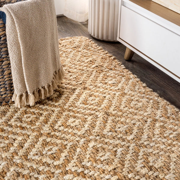 HomeRoots 4' X 6' Natural Jute Handmade Area Rug - Durable, Eco-Friendly, and Perfect for Any Home Decor Style 684999