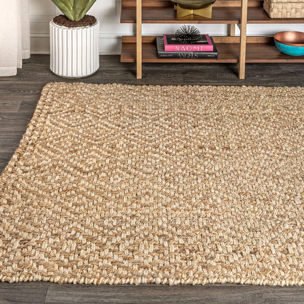 HomeRoots 4' X 6' Natural Jute Handmade Area Rug - Durable, Eco-Friendly, and Perfect for Any Home Decor Style 684999
