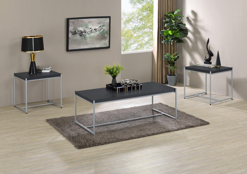 English Elm Nilda Two-tone Oak Coffee Table with Walnut Top and Dual Open Storage Shelves B2749P413288