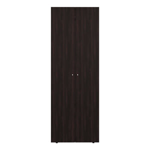 English Elm Armoire, Three-Door Engineered Wood Wardrobe in Walnut and Black Wengue with 3 Shelves for Organized Storage Multi 71.62 L x 20.08 W x 5.12 H B097P369452