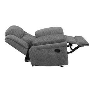 English Elm Pannen Charcoal Upholstered Glider Recliner with Soft-Cushioned Arms, Smooth Glide & Wrapped Coils Comfort B062P328608