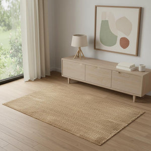 HomeRoots 4' X 6' Natural Jute Handmade Area Rug - Stylish, Durable, and Perfect for High-Traffic Spaces Today! 685004