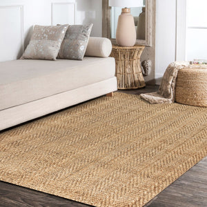 HomeRoots 4' X 6' Natural Jute Handmade Area Rug - Stylish, Durable, and Perfect for High-Traffic Spaces Today! 685004