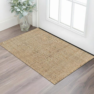 HomeRoots 3' Natural Jute Handmade Area Rug - Durable, Eco-Friendly, Textured Design for Cozy Spaces & Style 685008