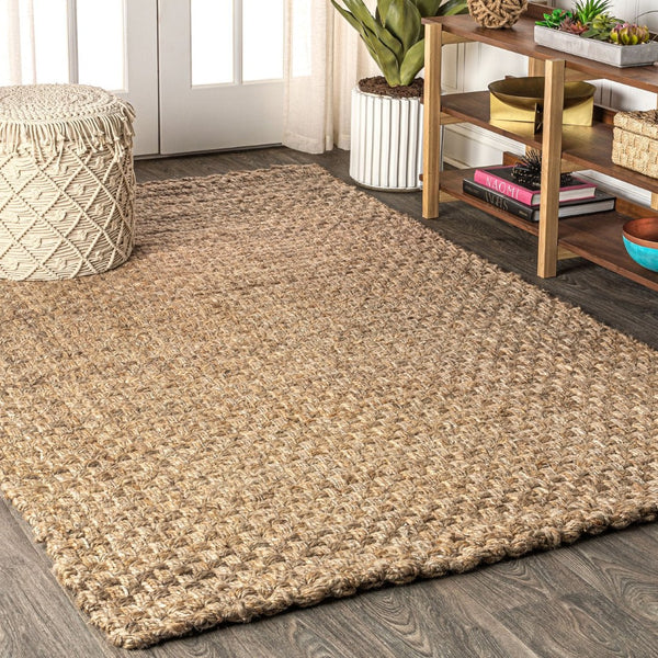 HomeRoots 3' Natural Jute Handmade Area Rug - Durable, Eco-Friendly, Textured Design for Cozy Spaces & Style 685008