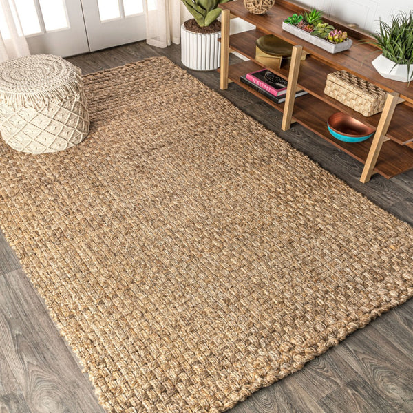 HomeRoots 3' Natural Jute Handmade Area Rug - Durable, Eco-Friendly, Textured Design for Cozy Spaces & Style 685008